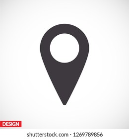 Map pointer flat icon. Vector  Eps 10 