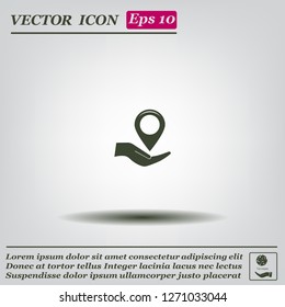 Map pointer flat icon, vector illustratio