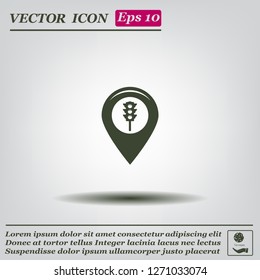 Map pointer flat icon. Vector Eps 10