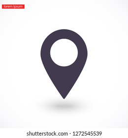 Map pointer flat icon. Vector  Eps 10 