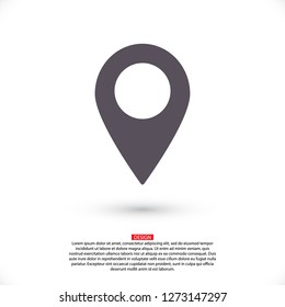 Map pointer flat icon. Vector  Eps 10 