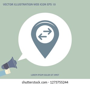 Map pointer flat icon. Vector Eps 10