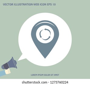 Map pointer flat icon. Vector Eps 10