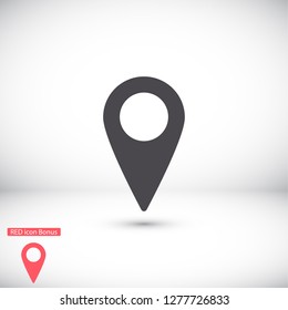 Map pointer flat icon. Vector  Eps 10 
