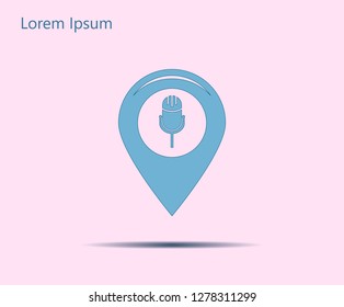 Map pointer flat icon. Vector Eps 10