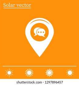 Map pointer flat icon. Vector Eps 10