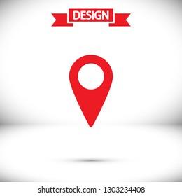 Map pointer flat icon. Vector  Eps 10 