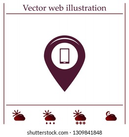 Map pointer flat icon. Vector Eps 10