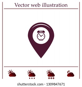 Map pointer flat icon. Vector Eps 10