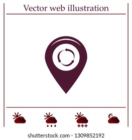 Map pointer flat icon. Vector Eps 10
