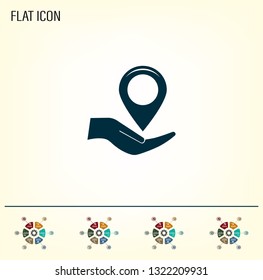 Map pointer flat icon, vector illustratio