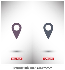 Map pointer flat icon. Vector  Eps 10 