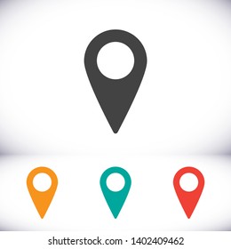 Map pointer flat icon. Vector  Eps 10 . Lorem Ipsum Design Flat