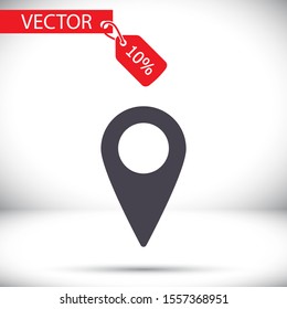 Map pointer flat icon. Vector Eps 10 . Lorem Ipsum Design Flat