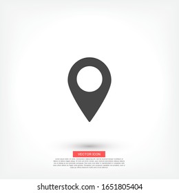 Map pointer flat icon. Vector Eps 10 navigation search engine Design Flat