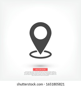 Map pointer flat icon. Vector Eps 10 navigation search engine Design Flat