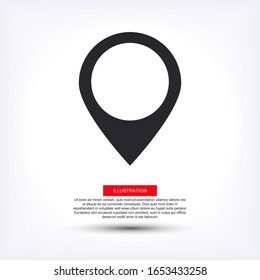 Map pointer flat icon. Vector Eps 10 