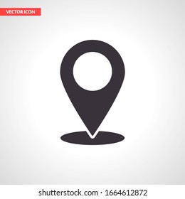 Map pointer flat icon. Vector Eps 10 navigation search engine Design Flat