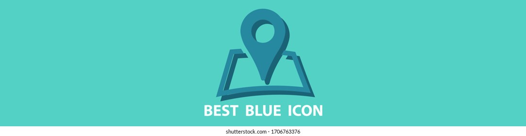 Map pointer flat icon, vector illustration.