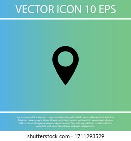 Map pointer flat icon. Vector  Eps 10  navigation search engine Design Flat