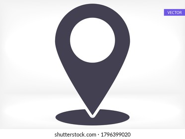 Map pointer flat icon. Vector  Eps 10  navigation search engine Design Flat