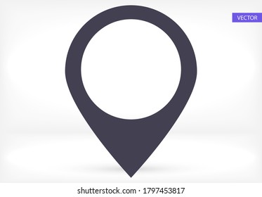 Map pointer flat icon. Vector  Eps 10  navigation search engine Design Flat