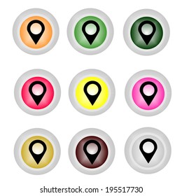 Map pointer flat icon, vector illustration. Flat design style