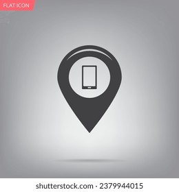 Map pointer flat icon. Vector Eps 10