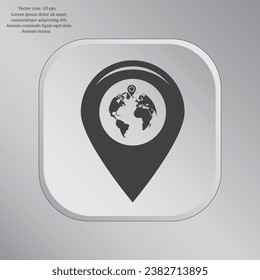 Map pointer flat icon, vector illustration. Flat design style