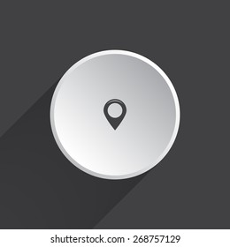 Map pointer flat icon, vector illustration