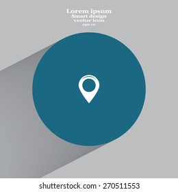Map pointer flat icon, vector illustratio