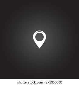 Map pointer flat icon, vector illustratio