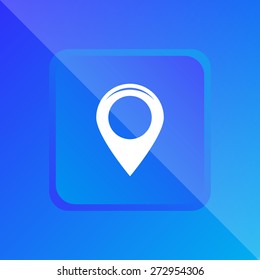 Map pointer flat icon, vector illustratio