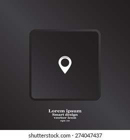 Map pointer flat icon, vector illustratio