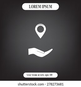 Map pointer flat icon, vector illustratio