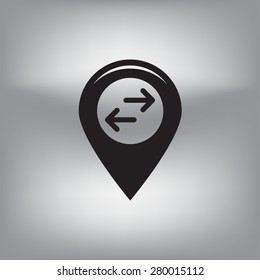 Map pointer flat icon. Vector Eps 10