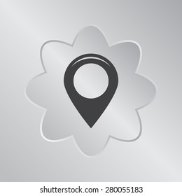 Map pointer flat icon, vector illustratio