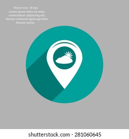 Map pointer flat icon. Vector Eps 10