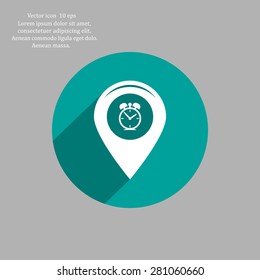 Map pointer flat icon. Vector Eps 10
