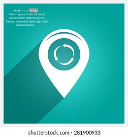 Map pointer flat icon. Vector Eps 10