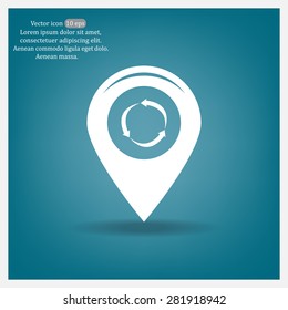 Map pointer flat icon. Vector Eps 10