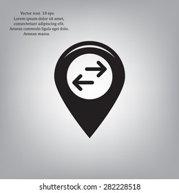 Map pointer flat icon. Vector Eps 10
