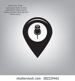 Map pointer flat icon. Vector Eps 10