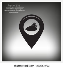 Map pointer flat icon. Vector Eps 10