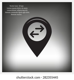 Map pointer flat icon. Vector Eps 10