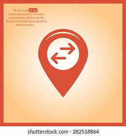 Map pointer flat icon. Vector Eps 10