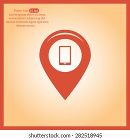 Map pointer flat icon. Vector Eps 10