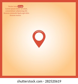 Map pointer flat icon, vector illustratio