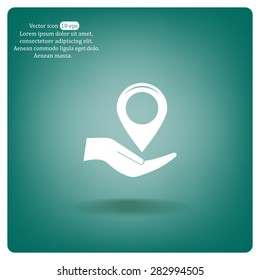 Map pointer flat icon, vector illustratio