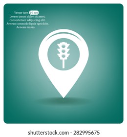 Map pointer flat icon. Vector Eps 10